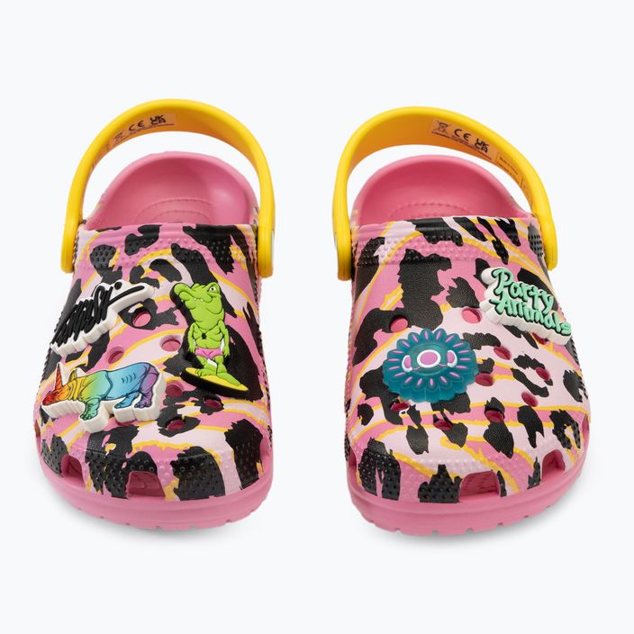 Παιδικές παντόφλες Crocs Ron English Party Animals Classic Clog Kids pink lemonade/multi 10