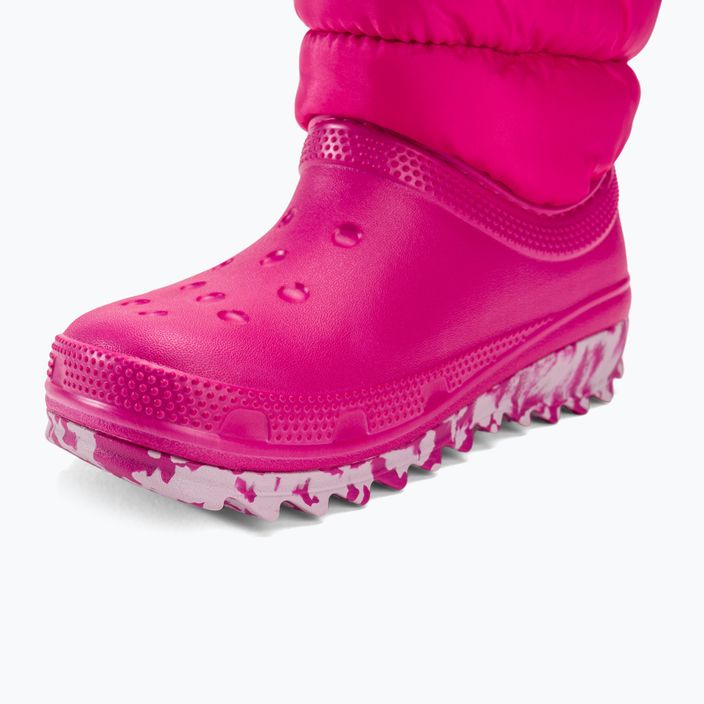 Crocs Classic Neo Puff candy pink junior μπότες χιονιού 7