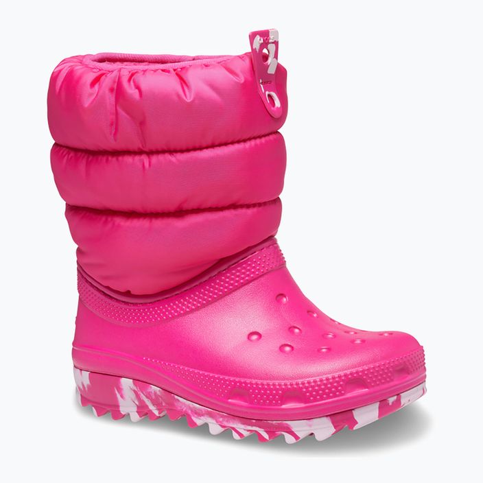 Crocs Classic Neo Puff candy pink junior μπότες χιονιού 8