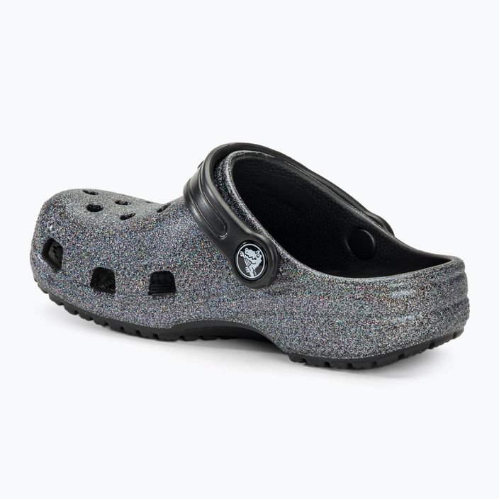 Crocs Classic Glitter Clog μαύρα παιδικά σανδάλια 4