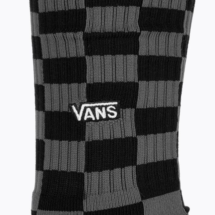 Vans Checkeboard Crew II ανδρικές κάλτσες μαύρες/ανθρακί 3