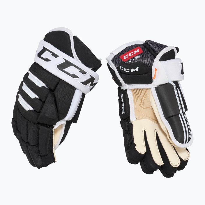 CCM Tacks 4R Pro2 SR μαύρα/λευκά γάντια χόκεϊ 2