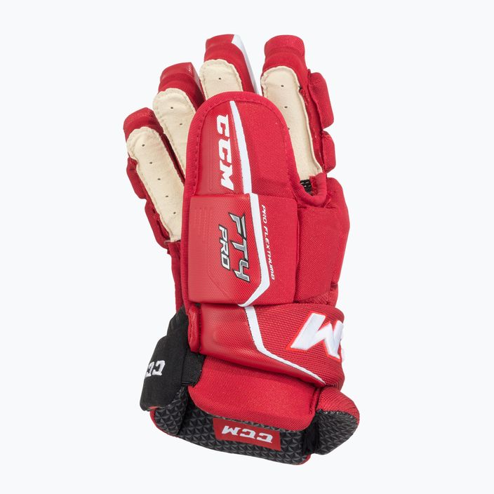 CCM JetSpeed FT4 Pro SR γάντια χόκεϊ κόκκινα/λευκά 3