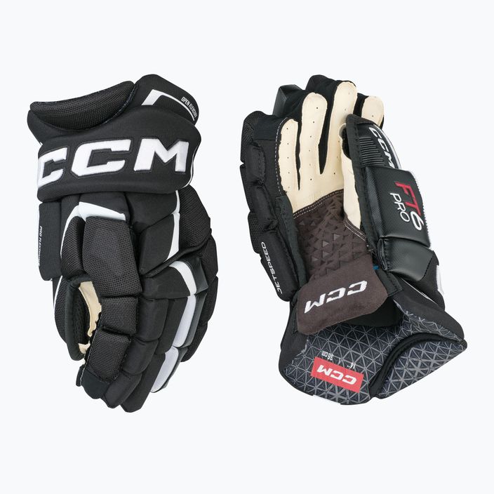 CCM JetSpeed γάντια χόκεϊ FT6 Pro SR μαύρο/λευκό