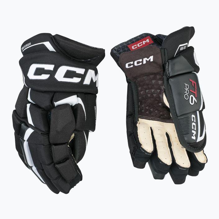 CCM JetSpeed γάντια χόκεϊ FT6 Pro SR μαύρο/λευκό 2