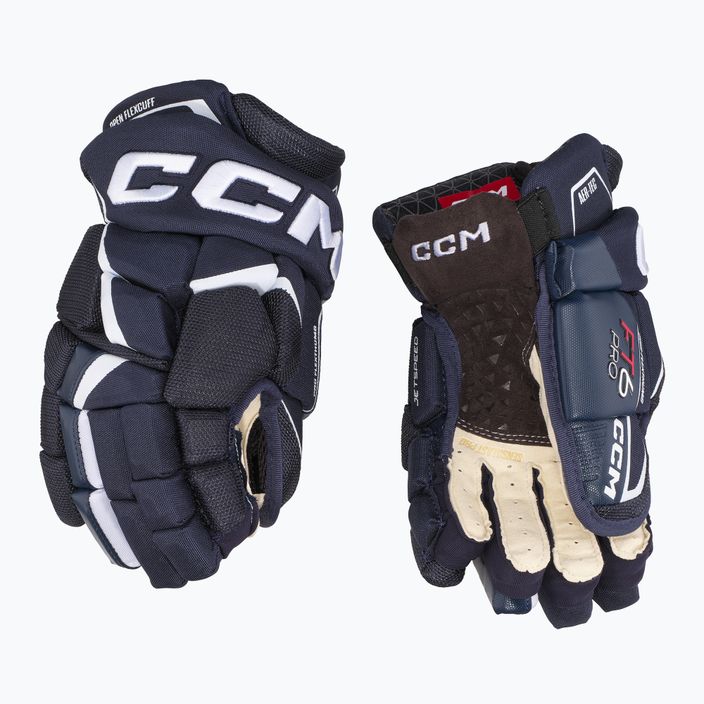 CCM JetSpeed FT6 Pro SR navy/λευκά γάντια χόκεϊ 2