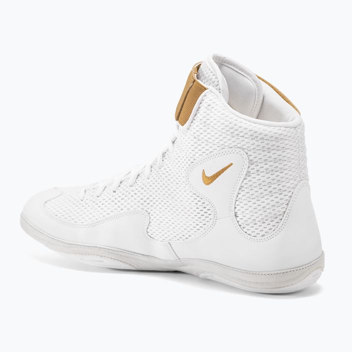 Ανδρικά παπούτσια πάλης Nike Inflict 3 λευκό/μεταλλικό χρυσό 3