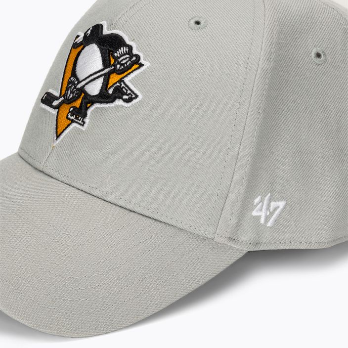 47 Brand NHL Pittsburgh Penguins MVP γκρι καπέλο μπέιζμπολ 4