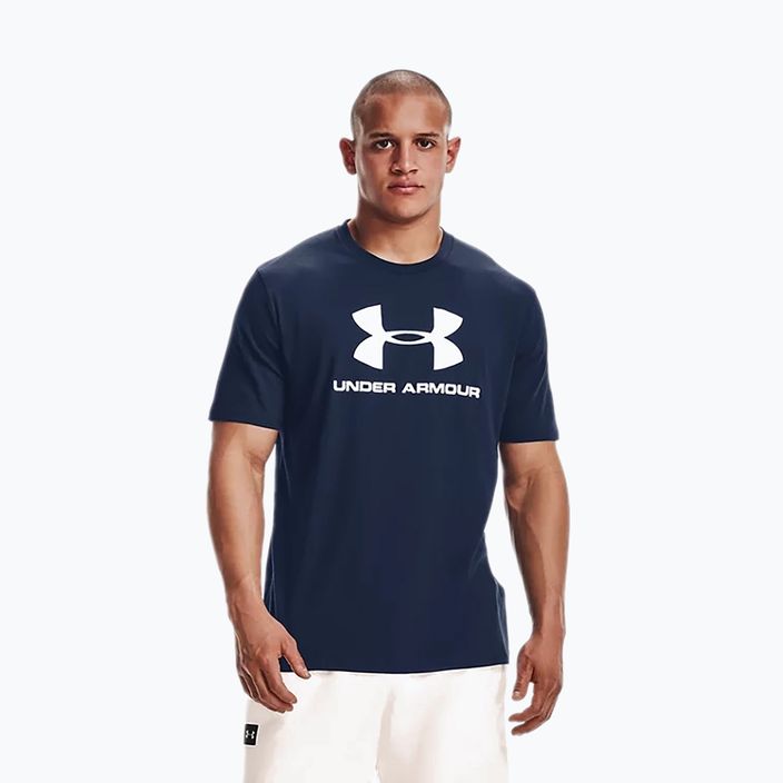 Under Armour UA Sportstyle Logo SS ανδρικό μπλουζάκι προπόνησης navy blue 1329590 3