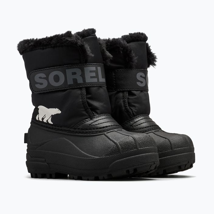 Sorel Snow Commander junior μπότες χιονιού μαύρο/κάρβουνο 9