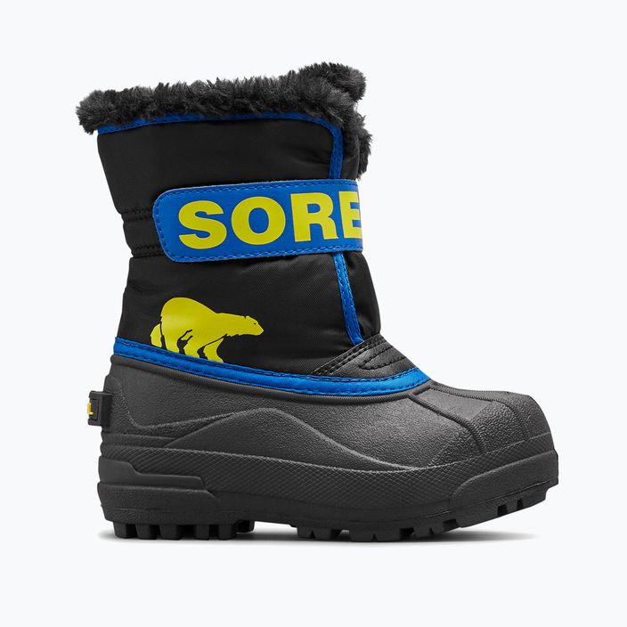 Sorel Snow Commander junior μπότες χιονιού μαύρες / σούπερ μπλε 7