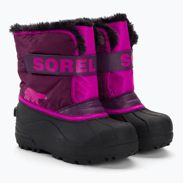 Sorel Snow Commander παιδικές μπότες πεζοπορίας μωβ ντάλια/ροζ γκρούβι 4