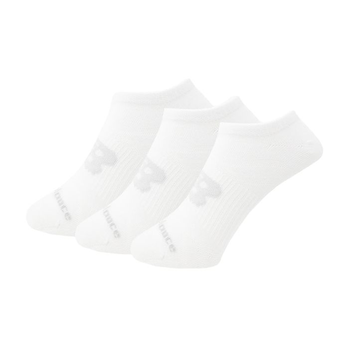 New Balance Flat Knit No Show κάλτσες 3 ζευγάρια λευκές 2