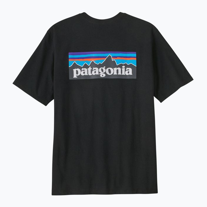 Ανδρικό t-shirt Trekking Patagonia P-6 Logo Responsibili-Tee μαύρο 3