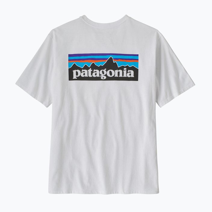 Ανδρικό t-shirt Trekking Patagonia P-6 Logo Responsibili-Tee λευκό 4