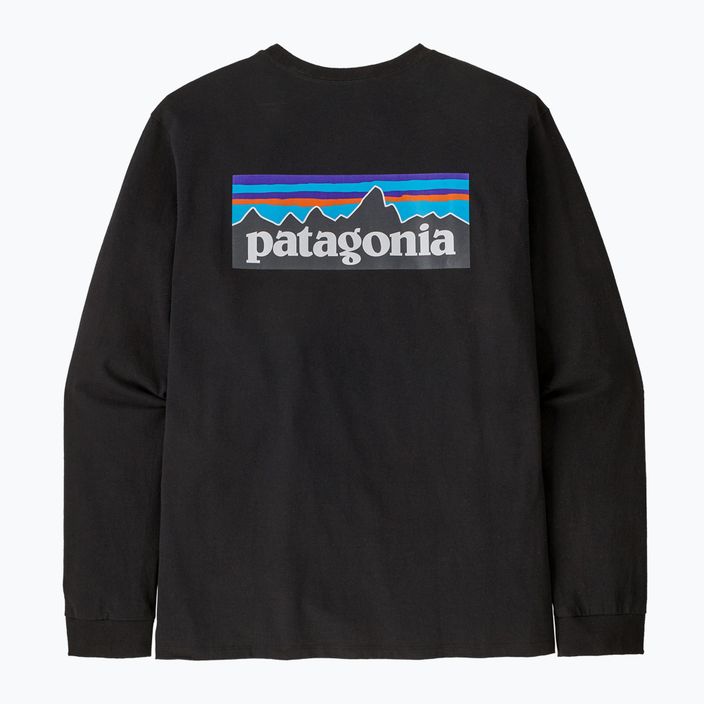 Ανδρικό Patagonia P-6 Logo Responsibili trekking μακρυμάνικο μαύρο 5