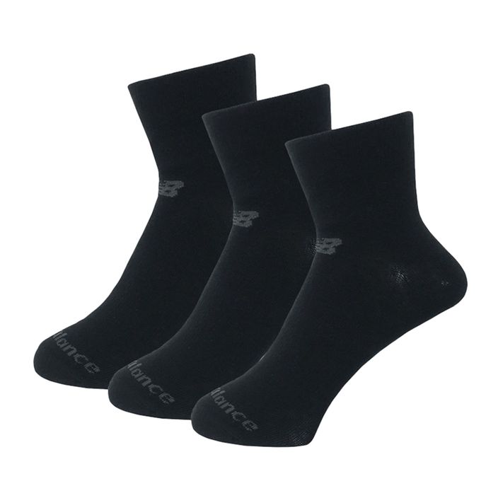 New Balance Performance Cotton Flat Knit Κάλτσες αστραγάλου 3 ζευγάρια μαύρες 2