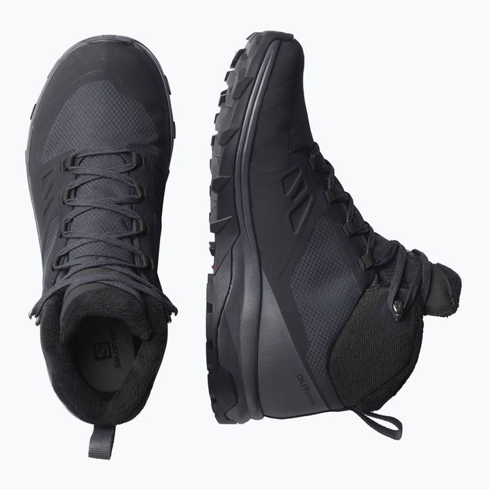 Γυναικείες μπότες πεζοπορίας Salomon Outsnap CSWP μαύρο L41110100 14
