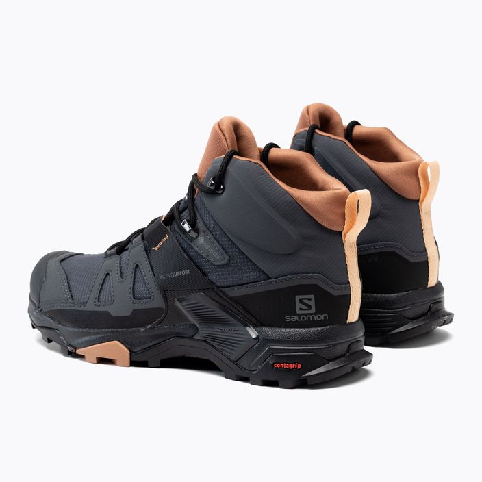 Γυναικείες μπότες πεζοπορίας Salomon X Ultra 4 MID GTX μαύρο L41295600 3
