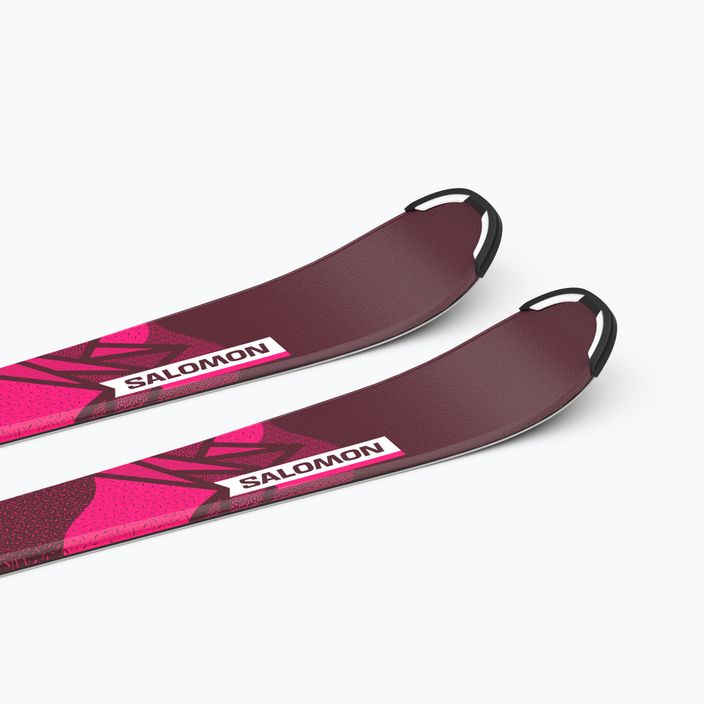 Παιδικά χιονοδρομικά σκι Salomon Lux Jr M + L6 bordeau/pink 7