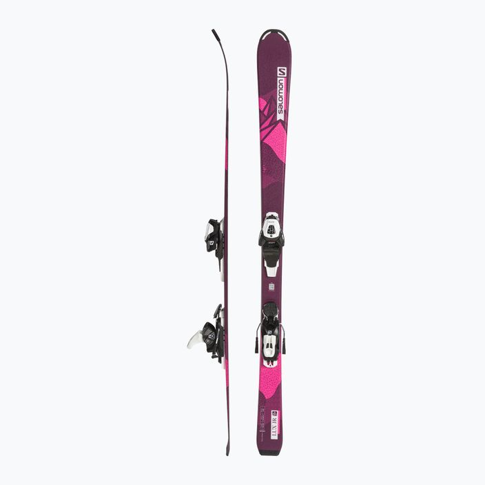 Παιδικά χιονοδρομικά σκι Salomon Lux Jr M + L6 bordeau/pink 2
