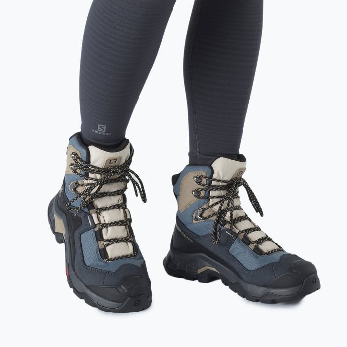 Γυναικείες μπότες πεζοπορίας Salomon Quest Element GTX μαύρο-μπλε L41457400 15