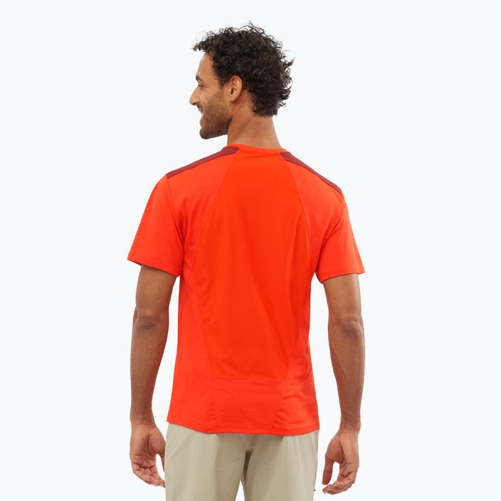 Ανδρικό t-shirt trekking Salomon Outline SS κόκκινο LC1715200 2