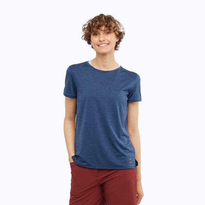 Γυναικείο t-shirt trekking Salomon Outline Summer SS navy blue LC1708700 2