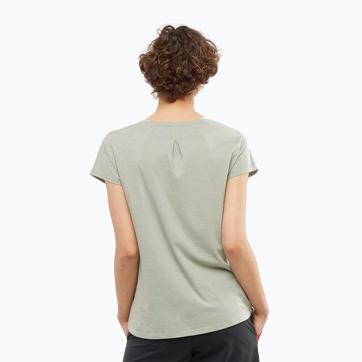 Salomon Essential Shaped SS γυναικείο trekking t-shirt πράσινο LC1739600 4