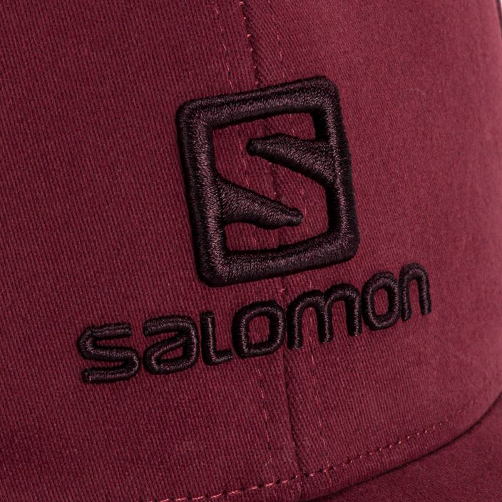 Salomon Λογότυπο καπέλο μπέιζμπολ κόκκινο LC1682400 5