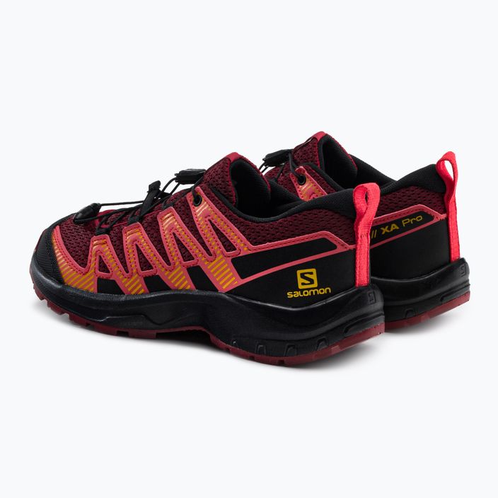 Salomon XA Pro V8 παιδικά παπούτσια για μονοπάτια μπορντό L41613800 3