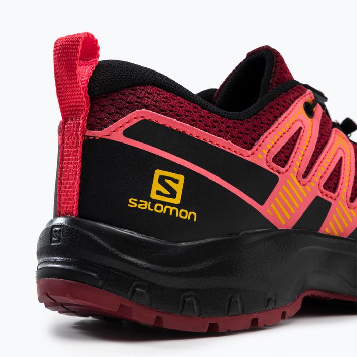Salomon XA Pro V8 παιδικά παπούτσια για μονοπάτια μπορντό L41613800 9