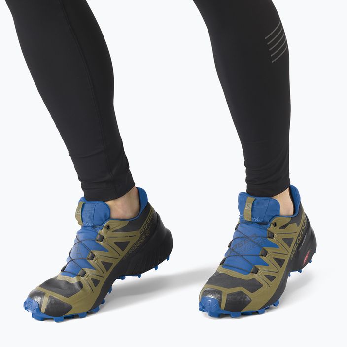 Ανδρικά παπούτσια μονοπατιών Salomon Speedcross 5 GTX πράσινο-μπλε L41612400 9