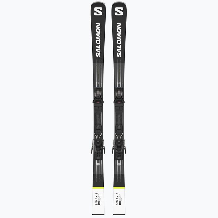 Salomon S Max 8 + M10 σκι κατάβασης μαύρο και λευκό L47055800 10