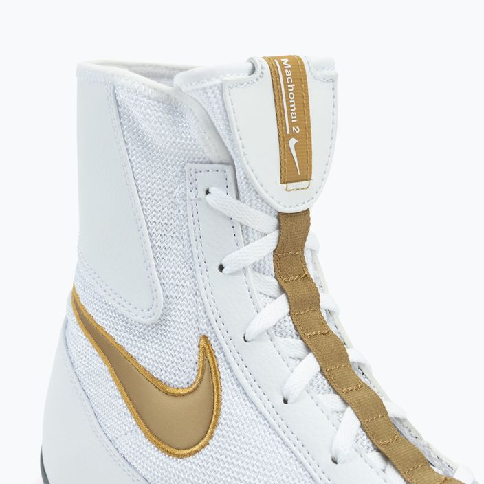 Nike Machomai λευκά και χρυσά παπούτσια πυγμαχίας 321819-170 8