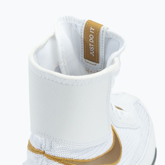 Nike Machomai λευκά και χρυσά παπούτσια πυγμαχίας 321819-170 10