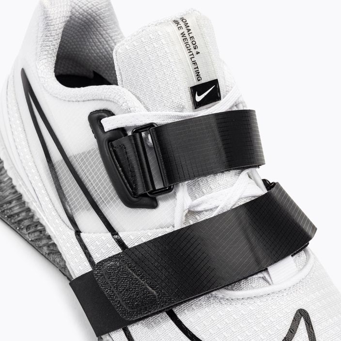 Nike Romaleos 4 λευκά / μαύρα παπούτσια άρσης βαρών 8