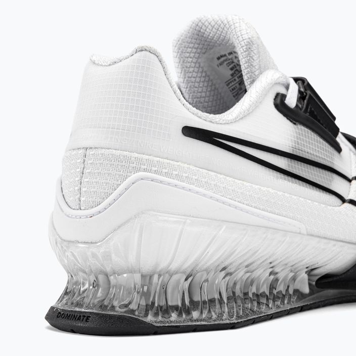 Nike Romaleos 4 λευκά / μαύρα παπούτσια άρσης βαρών 9