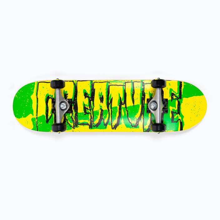 Creature Ripped Logo Micro Sk8 κλασικό skateboard πράσινο και κίτρινο 122099