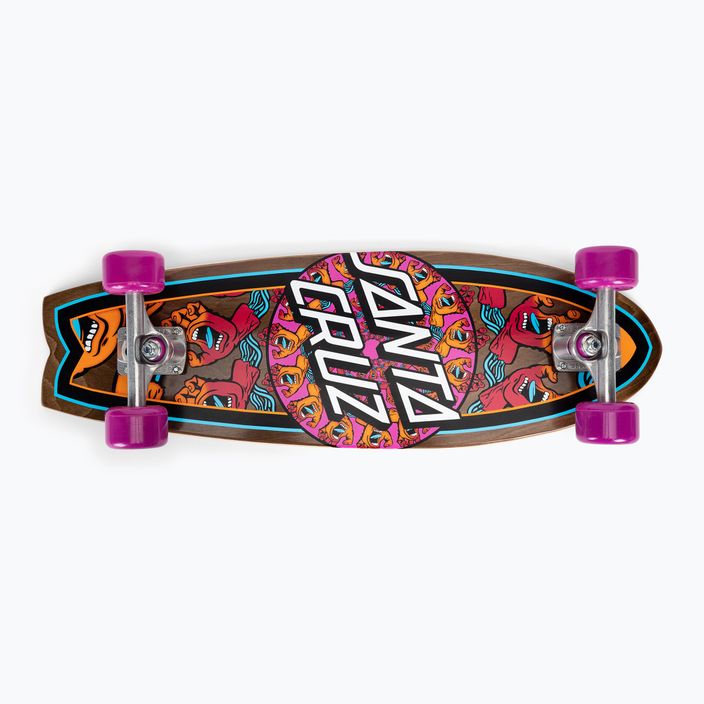 cruiser skateboard Santa Cruz Cruzer Cruzer Mandala Hand Shark 8.8 καφέ 124573