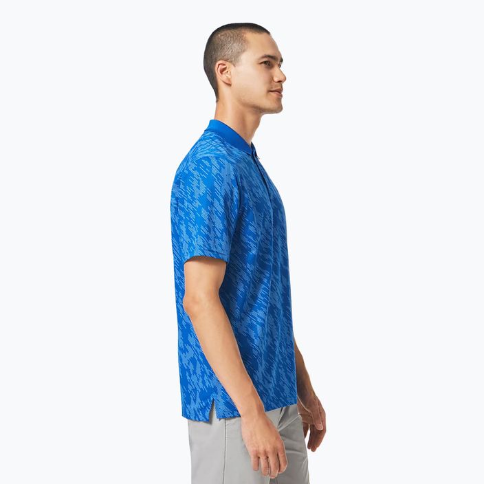 Oakley ανδρικό πουκάμισο πόλο Contender Print μπλε FOA403162 2