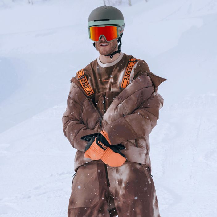 Ανδρικό παντελόνι snowboard Oakley TC Gunn RC Bib 3.0 καφέ clouds print snowboard παντελόνι 18