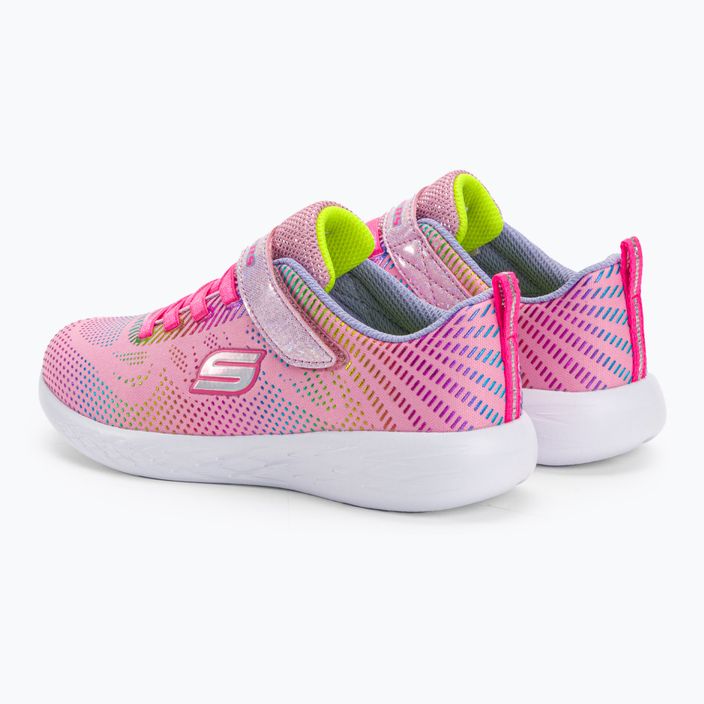 SKECHERS Go Run 600 Shimmer Speeder παιδικά παπούτσια προπόνησης ανοιχτό ροζ/multi 3