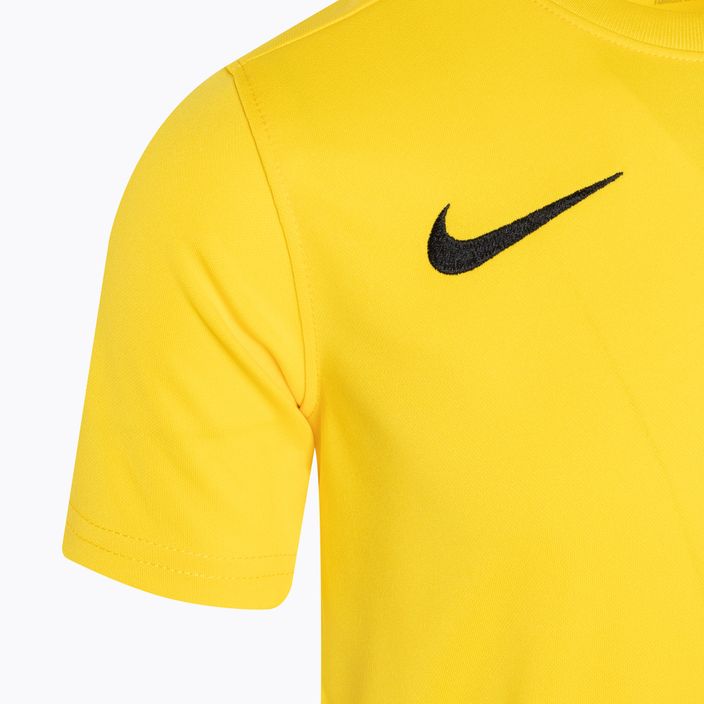 Παιδική ποδοσφαιρική φανέλα Nike Dri-FIT Park VII Jr tour κίτρινο/μαύρο για παιδιά 3