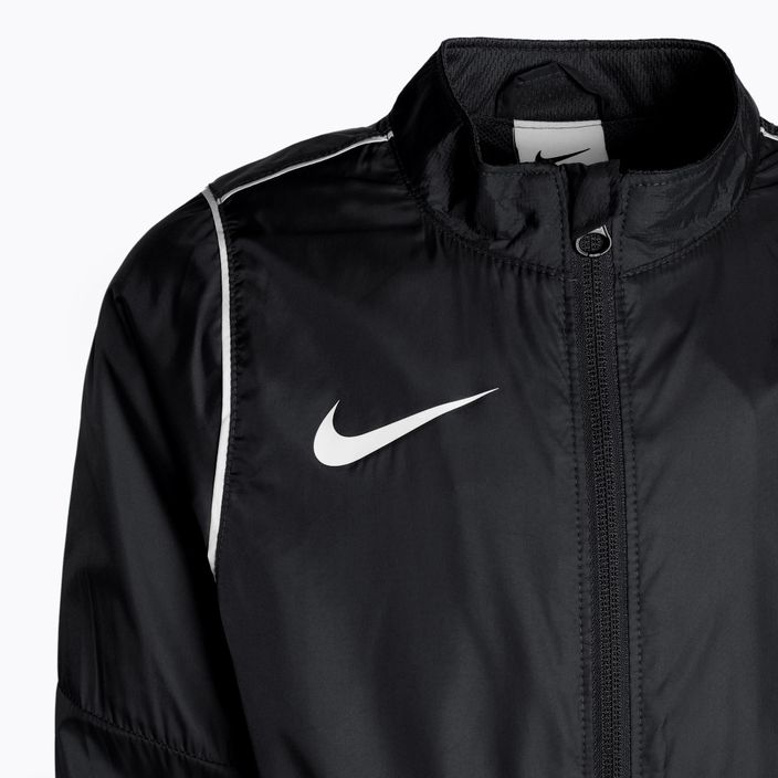 Παιδικό μπουφάν ποδοσφαίρου Nike Park 20 Rain Jacket μαύρο/λευκό/λευκό 3