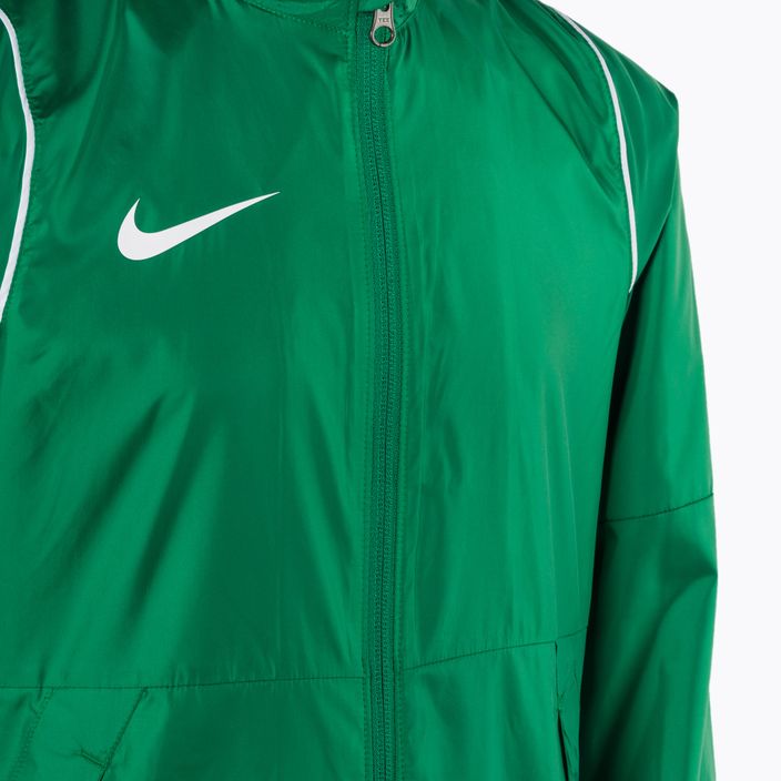 Παιδικό μπουφάν ποδοσφαίρου Nike Park 20 Rain Jacket πευκοπράσινο/λευκό/λευκό 3