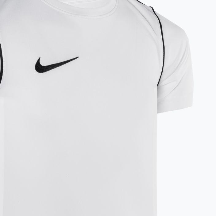 Nike Dri-Fit Park 20 παιδική ποδοσφαιρική φανέλα λευκό/μαύρο/μαύρο 3