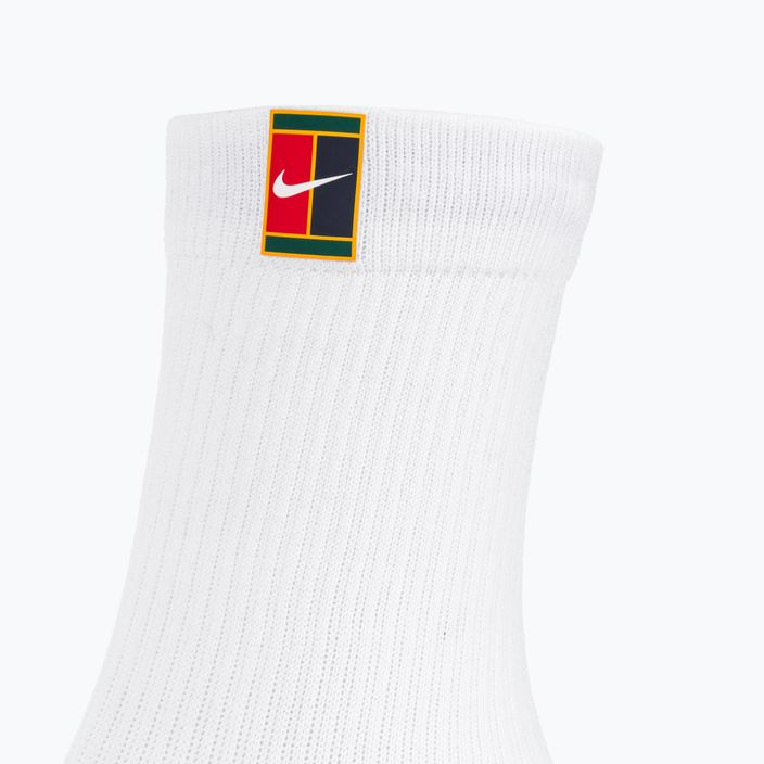 Nike Court Multiplier Cushioned Crew 2ζευγάρια λευκές/λευκές κάλτσες τένις 3