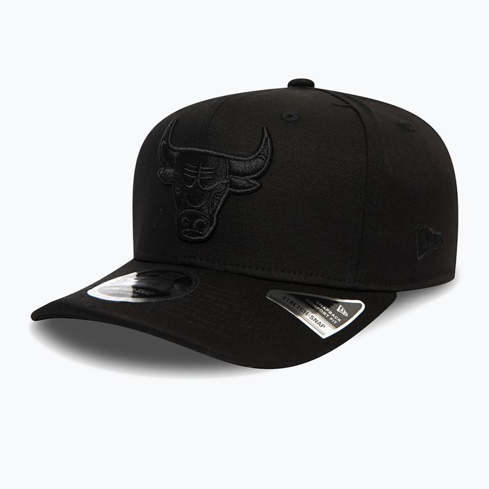 New Era Tonal Black 9Fifty Stretch Snap Chicago Bulls καπέλο μαύρο 4