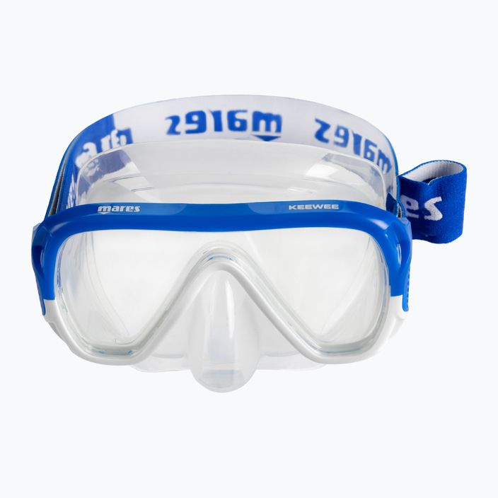 Mares Nateeva Keewee σετ κατάδυσης μάσκα + αναπνευστήρας + πτερύγια μπλε 410757 7